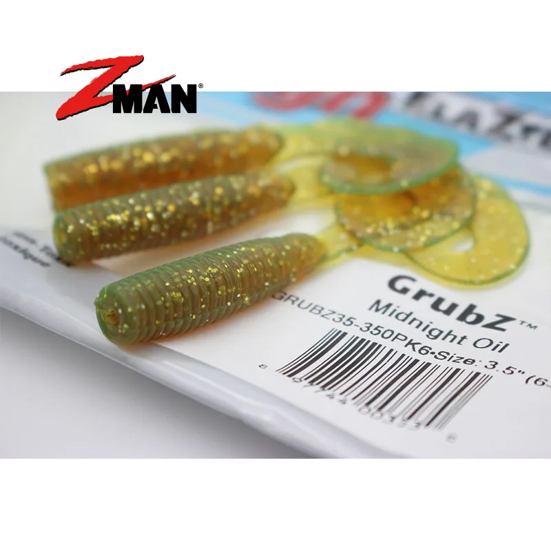 US ZMAN Ned grupo de pesca GrubZ flotante, cola de un solo rollo, carretera, cebo subblando - imagen 3