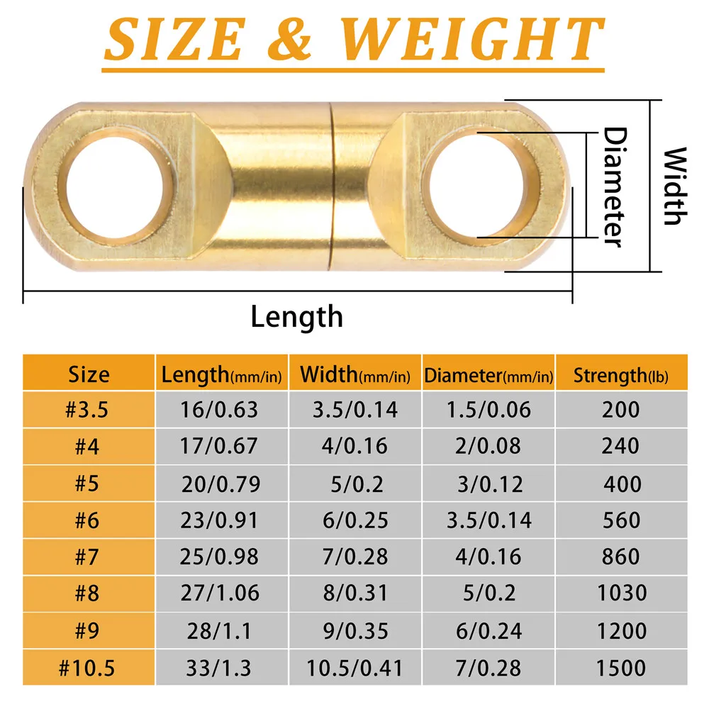 20 piezas conectores giratorios de rodamiento de pesca de alta resistencia barril de cobre viento resistente en giratorios para pesca en agua salada - imagen 3