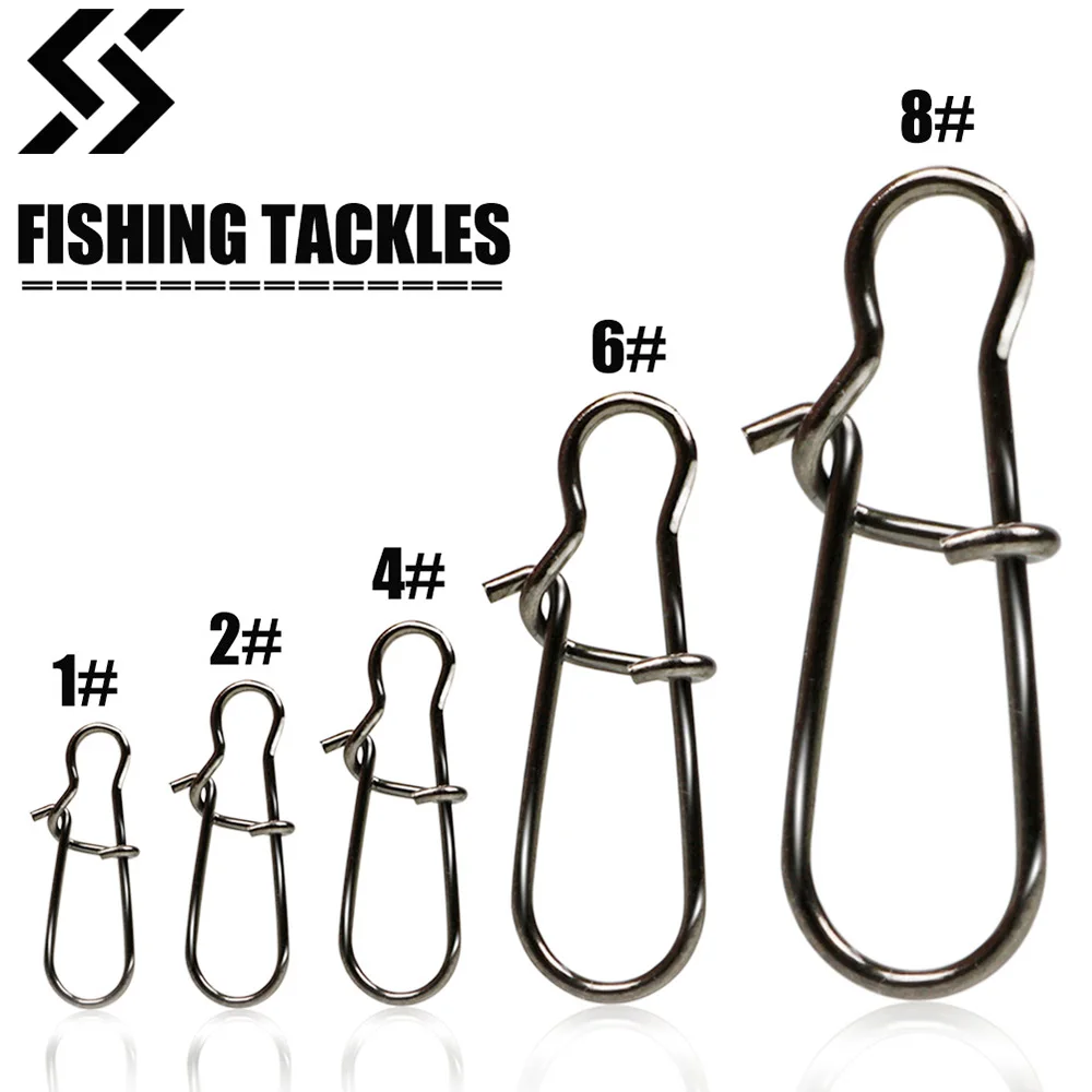 Pin giratorio Luer de acero inoxidable para pesca con enclavamiento