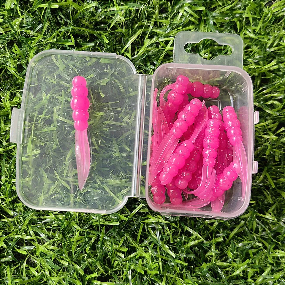 20 piezas Wobblers mini Ocean Rock pesca señuelos blandos cebos blandos de goma 3,5 cm 0,3g gusanos blandos cebos artificiales lubina pez de silicona - imagen 2