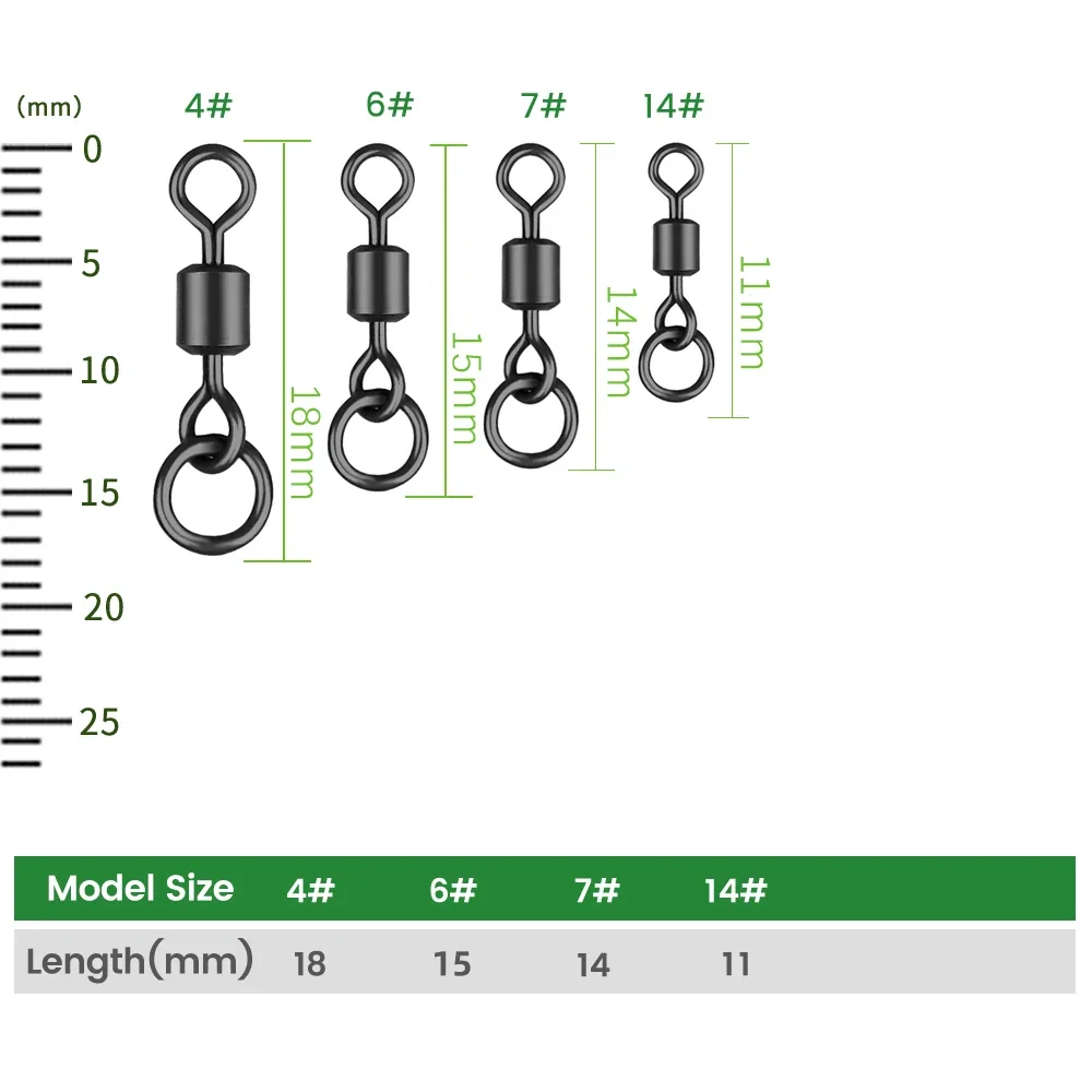 Giratorios Chod negro mate DNDYUJU para Ronnie Rig carpa - imagen 2