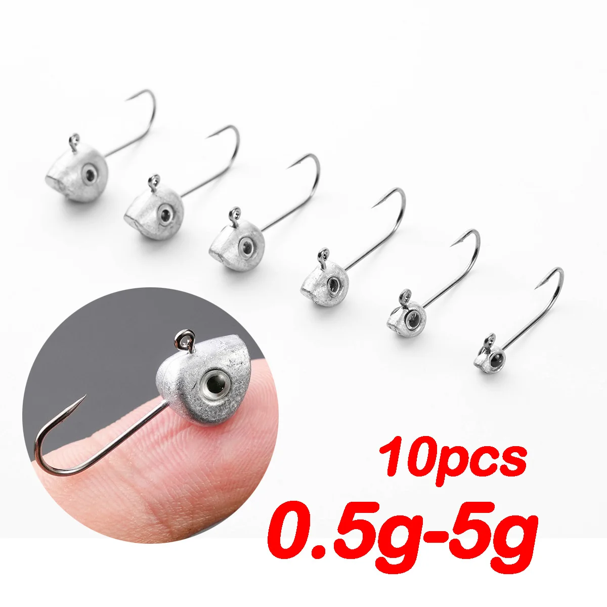 Anzuelo Jig Head Mini 3D para Bass y Crappie – Vinilos