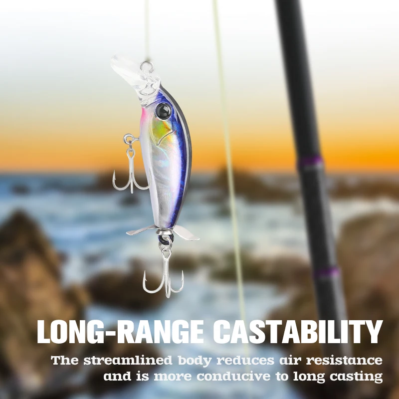 TSURINOYA SENTRY 40S DW122 40mm 3,7g hundimiento Minnow señuelo de pesca lubina Lucio trucha Ajing plástico versátil cebo duro - imagen 5