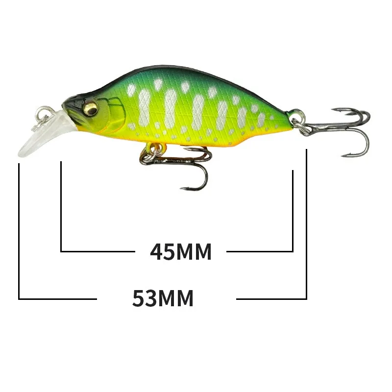 Nuevo señuelo de pesca de pececillo que se hunde, lubina, perca, Lucio, 45mm, 3,8g, trucha Artificial, Ajing, corriente, lago, Jerkbait, pesca en roca, cebos duros - imagen 2