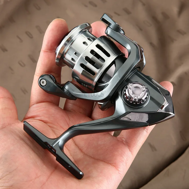 Carrete giratorio para Pesca en agua salada, accesorio de Metal, potencia de arrastre, larga distancia, Surfcasting - imagen 3