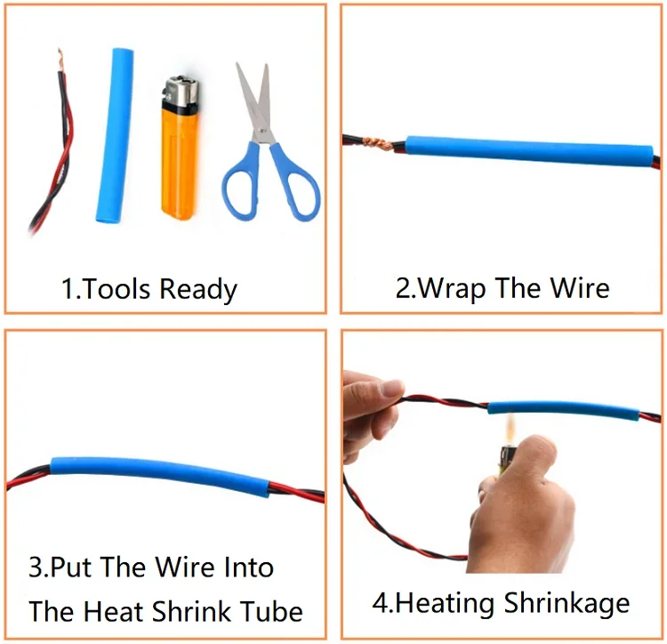 1 metro 4 6 8 12 16 20 24 32 40 52 mm Tubo termorretráctil con pegamento adhesivo forrado 4:1 kit de cables de envoltura de funda de tubo de doble pared - imagen 3