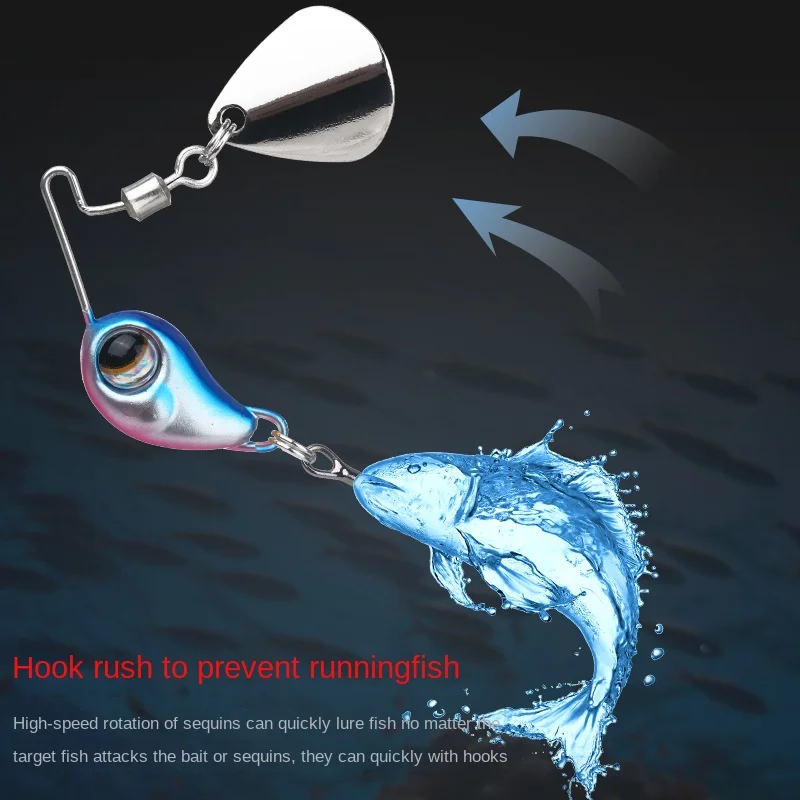 Cebo giratorio de Metal para pesca en el Mar, Señuelos de trucha, Crankbait duro, fácil de delinear leurre peche en mer flottant surface dur carnassier leure de pêche brochet - imagen 5