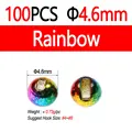100pcs 4.6mm Rainbow