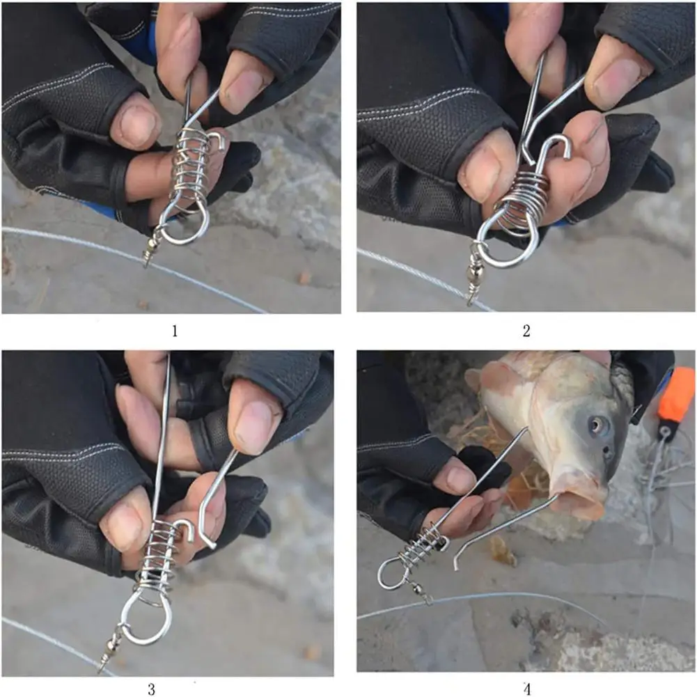 Hebilla de bloqueo de pesca, accesorios de pesca, cadena de acero inoxidable con flotador, cinturón de bloqueo de señuelo de peces vivos, novedad de 2023 - imagen 5