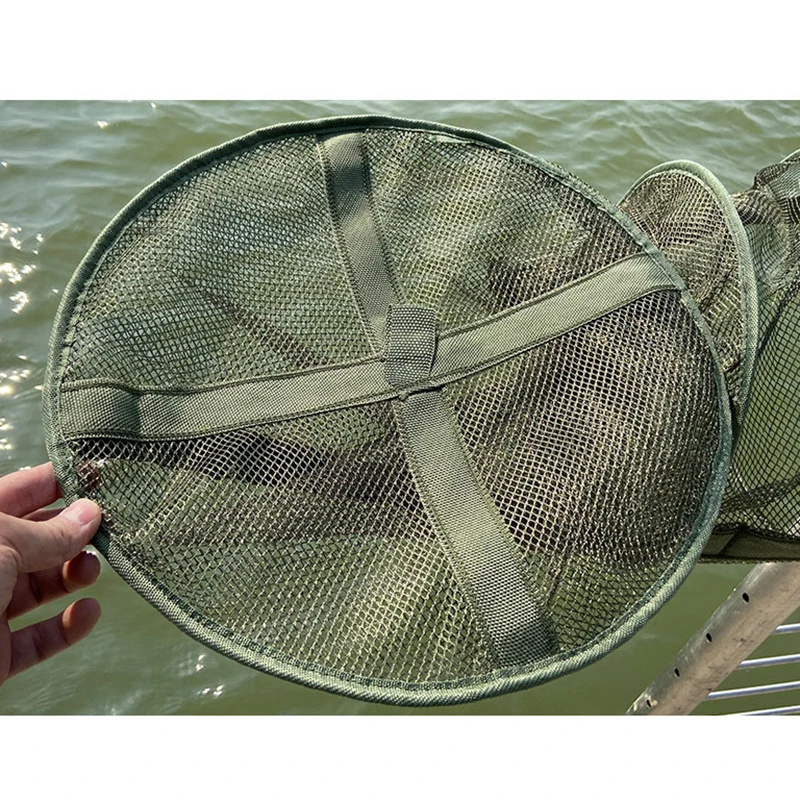 Red de aterrizaje de pesca, red de pesca plegable, receptor de camarones, red de fundición ligera, trampa para anguilas de pescado, jaula, red de cebo para gambas - imagen 5