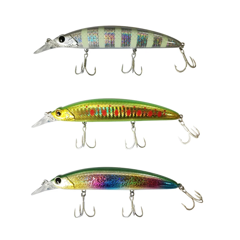 LUTAC Weihai-aparejos de Pesca, cebo duro Minnow, 110mm, 21g, Carpa, productos de Pesca láser - imagen 4