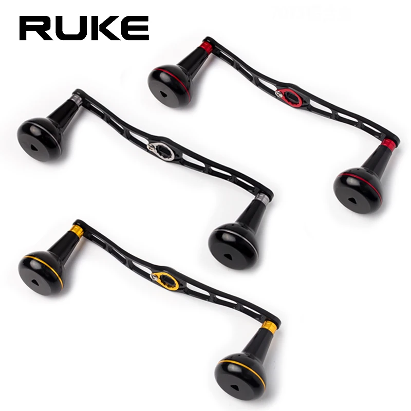 Ruke-mango de carrete de pesca, aleación de aluminio 7075, traje Materail D/S/A, longitud completa, 140130mm, 42,3 g/unidad, agujero 8x5/7x4mm, accesorio DIY, 1 ud. - imagen 4