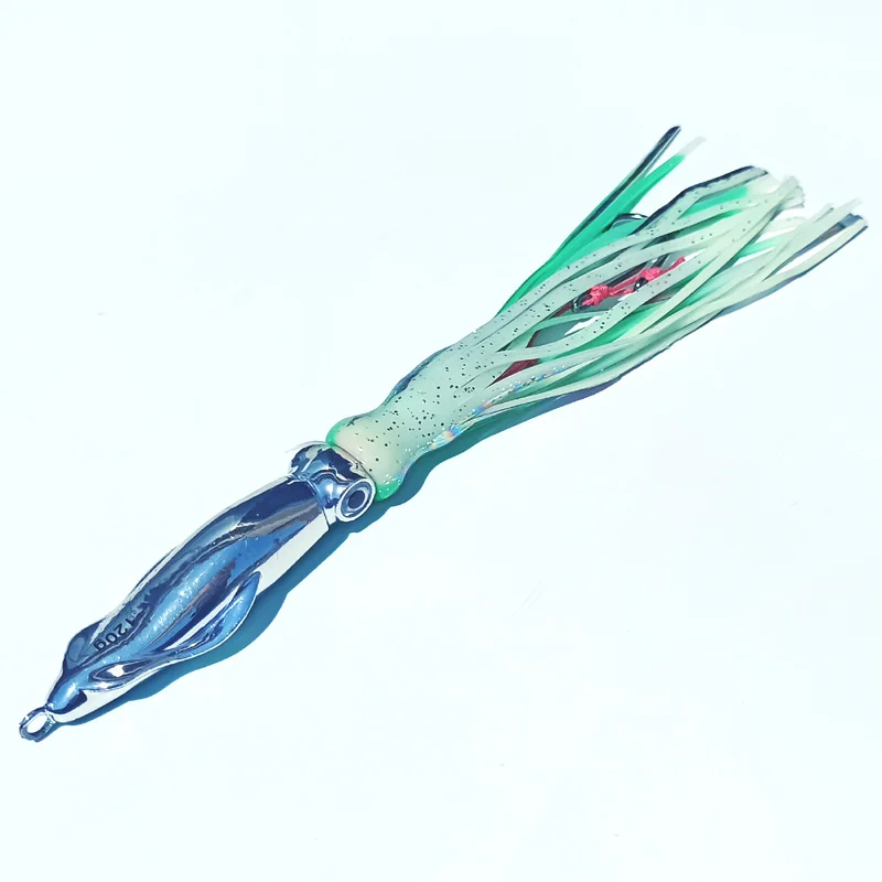 Como 1 pieza cabeza de Metal Inchiku Jig alambre cebo falda de pulpo Pesca Jigging señuelo 60g100g120g150g200g Pesca artificial Leurre cebo duro - imagen 4