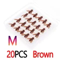 20pcs Brown M