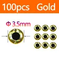 Gold 100pcs 3.5mm