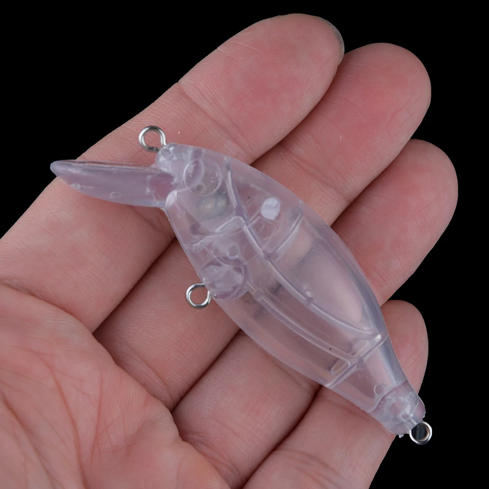 Chan'sHuang 20 piezas cebo en blanco sin pintar 9,3g/75mm sonajero flotante buceo Crankbait DIY hecho a mano aparejos de señuelo de pesca Artificial - imagen 5