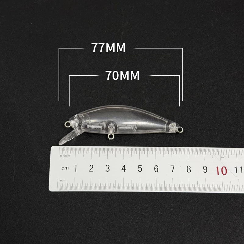 50 Uds. Cebo de pececillo sin pintar 70mm 9,9g Señuelos de pesca de hundimiento lento Japón Wobbler cebo Artificial para aparejos de lubina de trucha de agua dulce - imagen 4