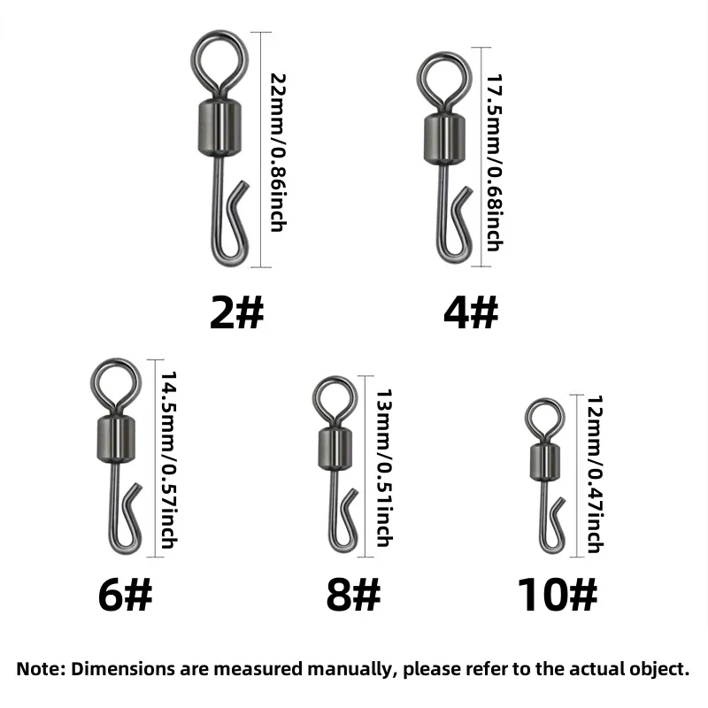 Conector giratorio Q-pins, suministros de aparejos de pesca, 100 piezas - imagen 2