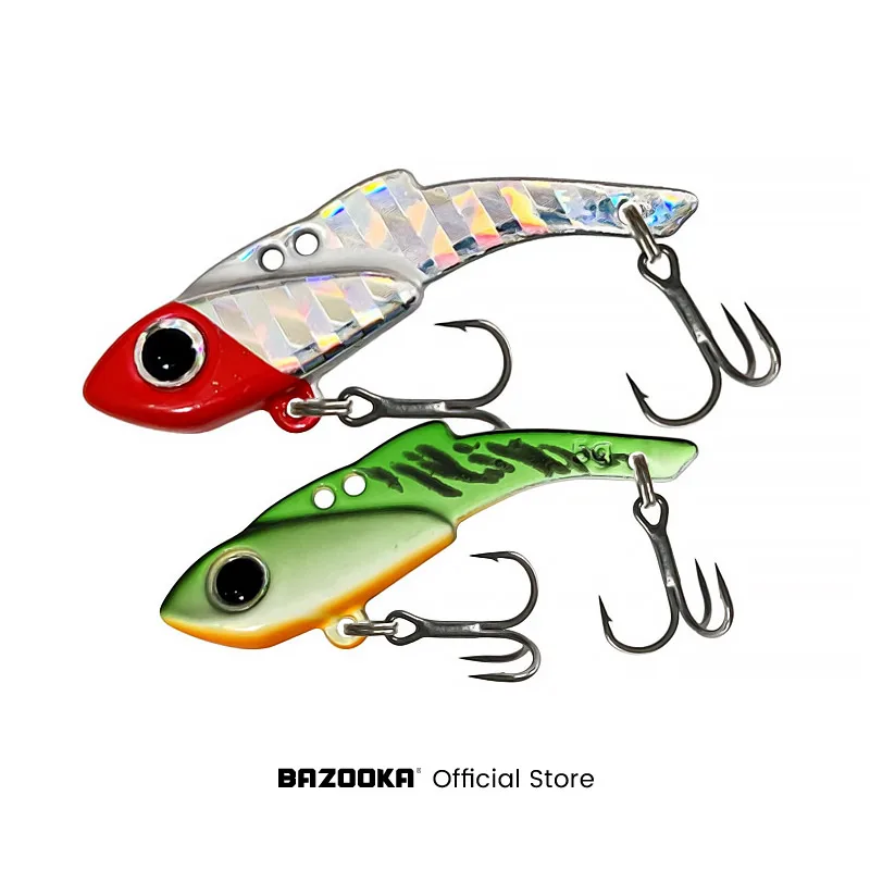 Bazooka-señuelo de pesca VIB, cebo de Metal, cuchara de plantilla que se hunde, vibración de invierno, efecto luminoso UV, Vibe, Lucio duro, Cicada Tremor - imagen 4