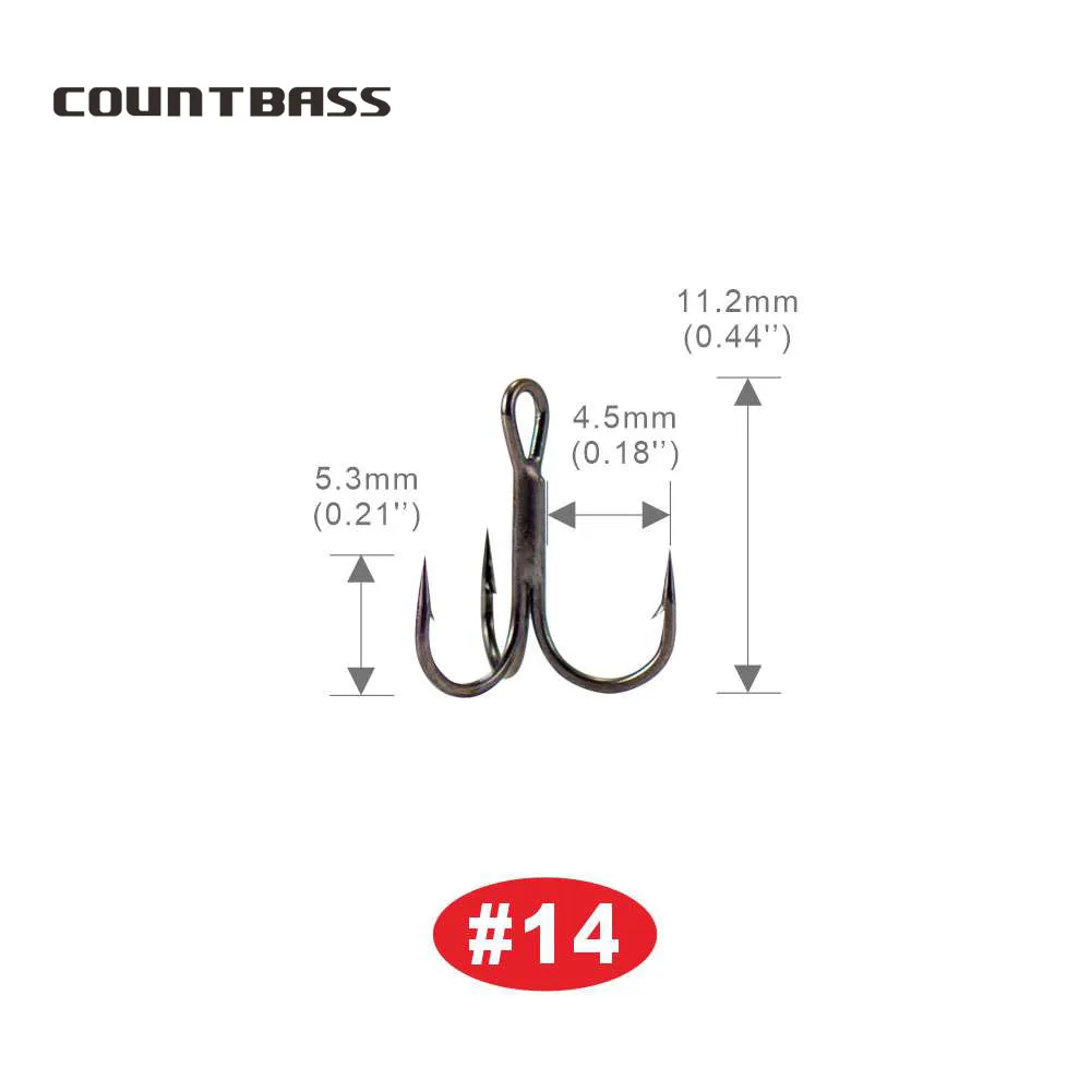 CountBass #14 Triple Hook para pescar