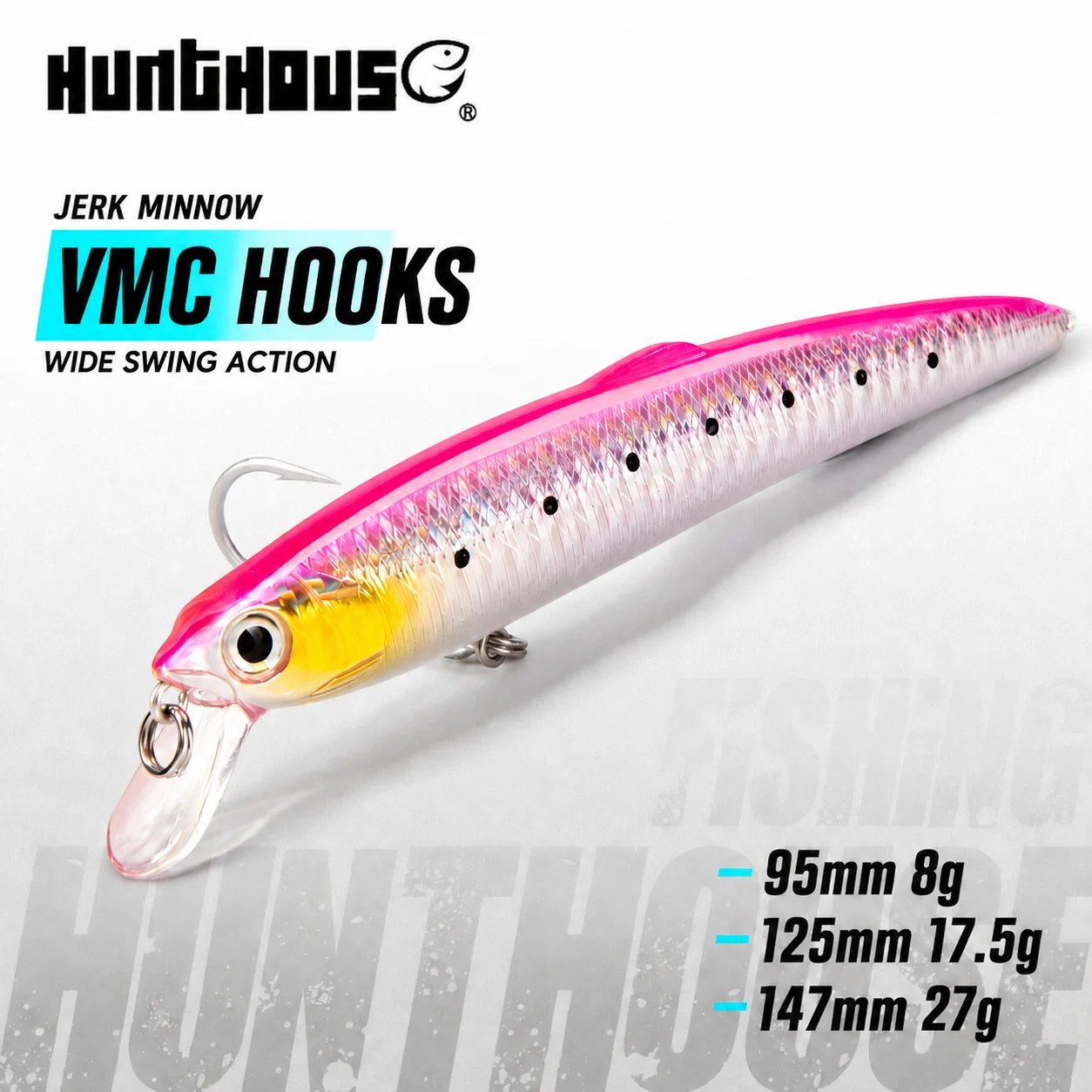Hunthouse Saruna Minnow – Jerkbait flotante para lubina - imagen 4