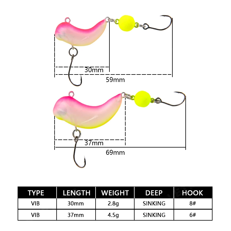 LETOYO-señuelo mini VIB de 2,8g, 4,5g, wobblers que se hunden, señuelo de pesca Z-pose de movimiento rápido, cebos duros para trucha, lubina, perca, aparejos de pesca - imagen 3