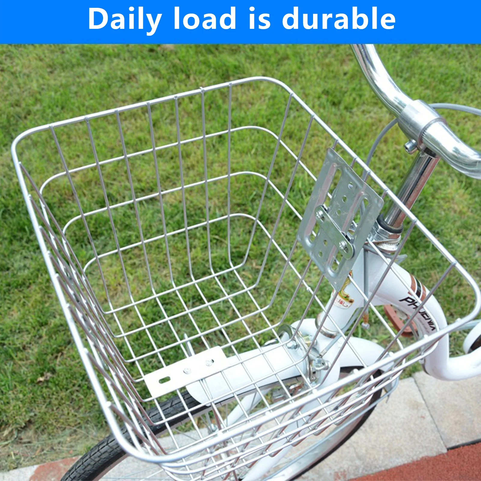 Cesta Universal para ciclismo, cesta organizadora de hierro de gran capacidad para bicicleta eléctrica, accesorios de almacenamiento para ciclismo al aire libre - imagen 4