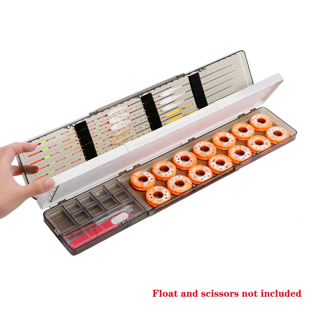 Caja flotante multifuncional para aparejos de pesca, tablero de bobinado de sedal, accesorios, caja de almacenamiento de herramientas, suministros de pesca de 51cm - imagen 5