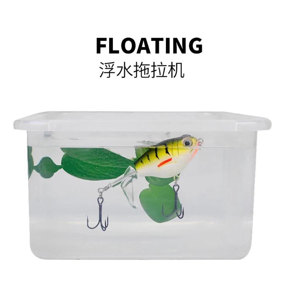 Mini señuelo de pesca Plopper, señuelo de bagre para aparejos de pesca, cola giratoria flotante, cebos artificiales, Crankbait 8cm/11,5g 9,3 cm/16g - imagen 4