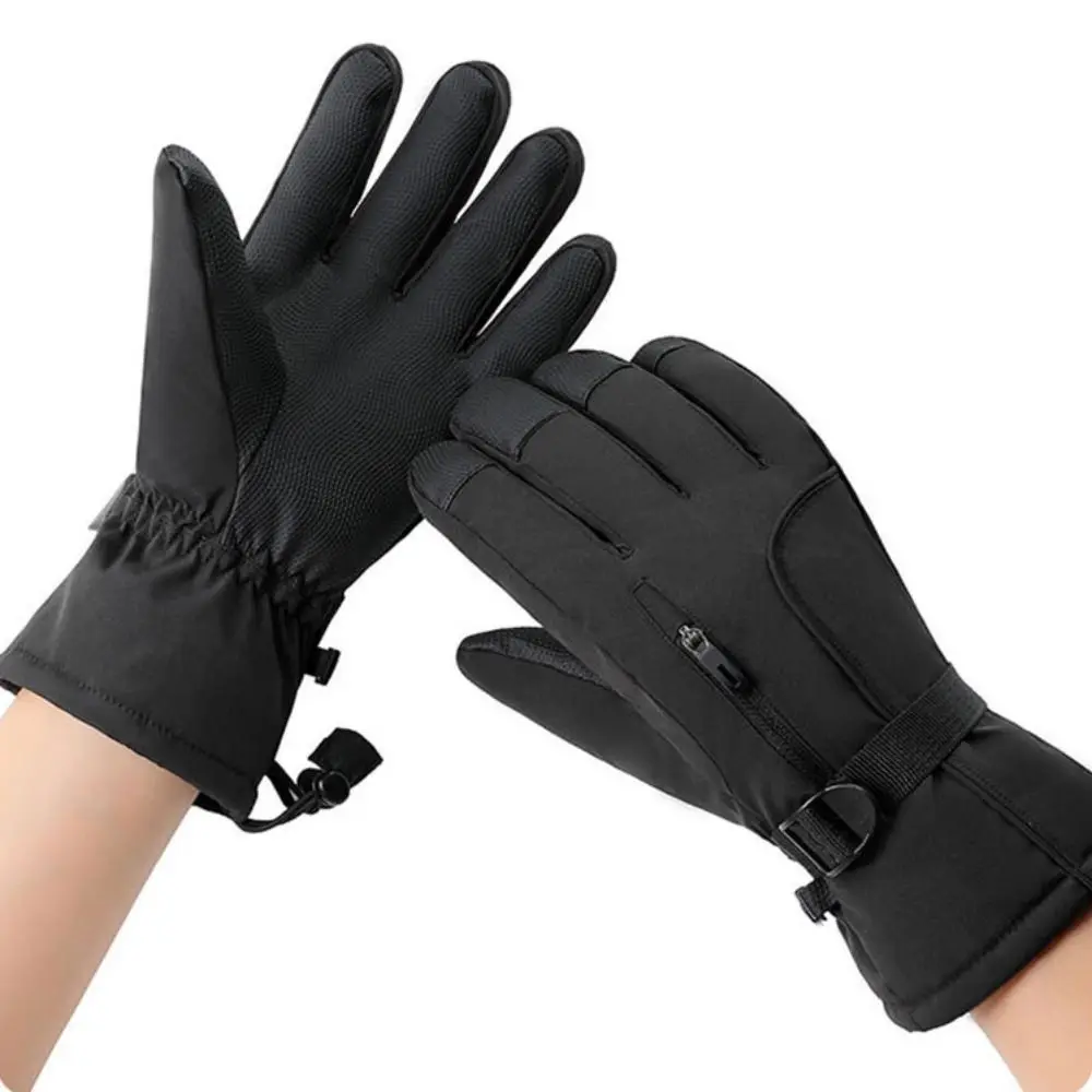 Regalos Guantes cálidos de lana para invierno, guantes de esquí impermeables de terciopelo para exteriores, herramientas cálidas a prueba de viento, guantes cálidos de algodón para ciclismo - imagen 2