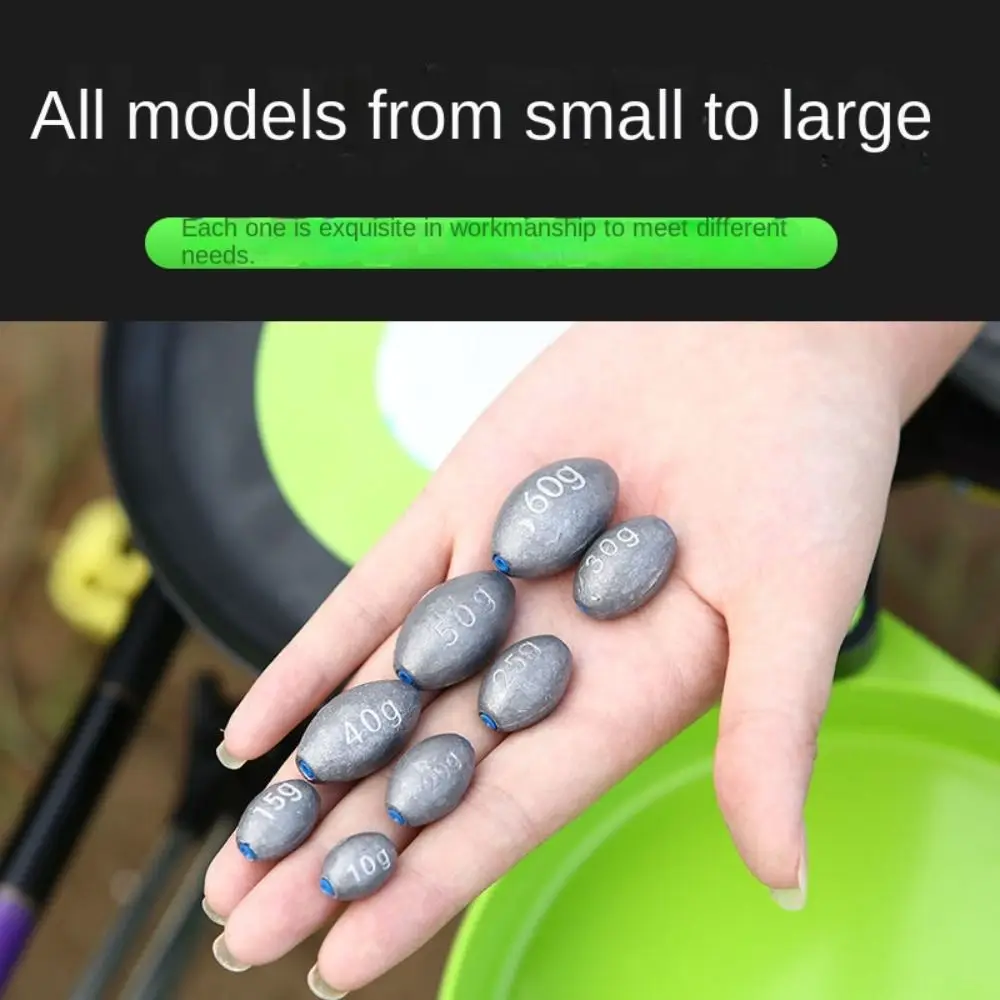 Plomo de pesca de carpa, 10 Uds., 3g-50g, con tapón de plástico, plomo de peso de pesca, plomo de núcleo suave de silicona