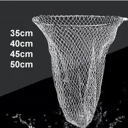 Red de pesca plegable con aro metálico sólido inoxidable