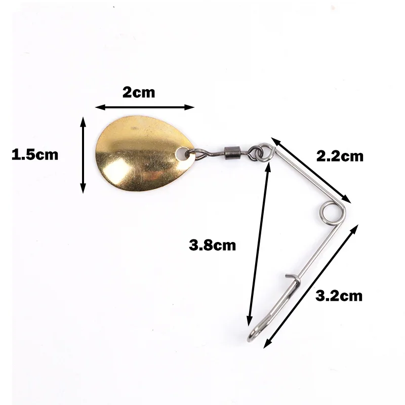10 Uds 1,2g Spinner señuelo de Pesca cebo cuchara Swisher Buzzbait Bass Wire cebo Popper Vib Spinnerbait señuelos aparejos Barb Pesca - imagen 2