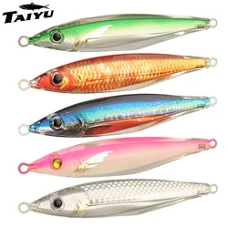 TAIYU-señuelo de plantilla de Metal de hundimiento rápido, 80g/130g, envoltura de resina, fundición de tierra de agua salada, plantilla de Metal para pesca en el mar, cebo duro biónico duradero