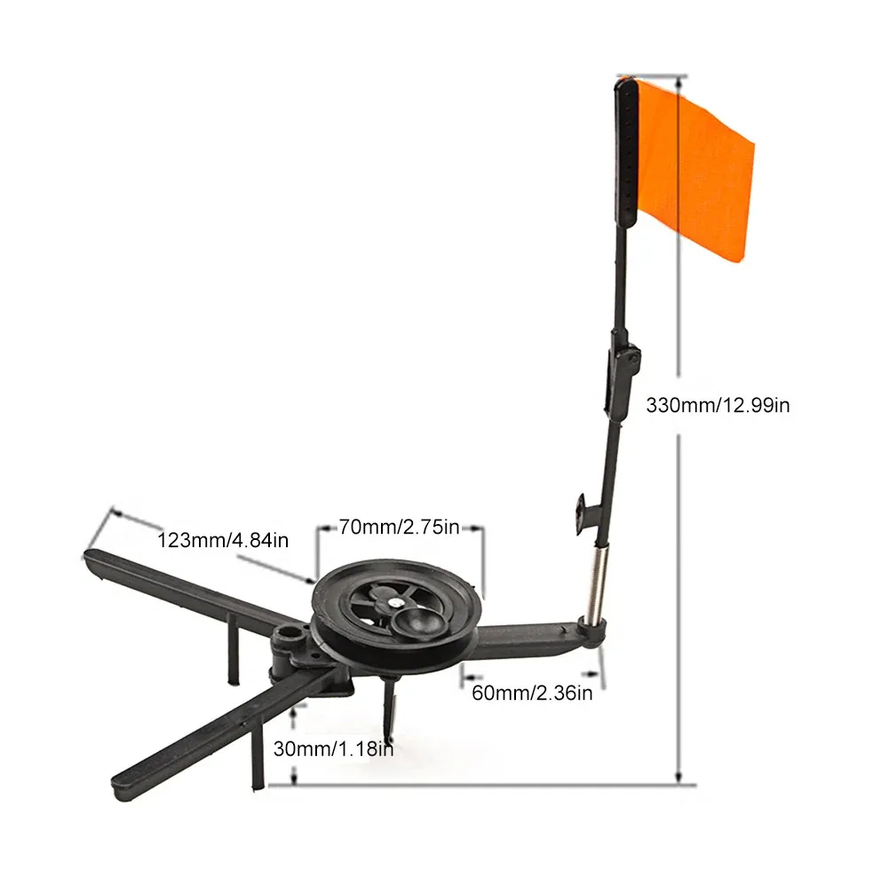 Banderas de caña de pescar en hielo para invierno, equipo de pesca en Río, Tip Up, poste de pesca en hielo, sistema de frenado conveniente, accesorio de pesca en hielo - imagen 3