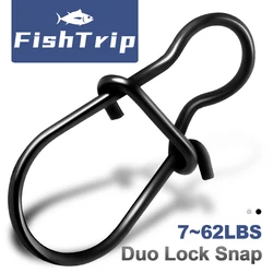 FishTrip Duo Lock Snap con mosquetón conector acero inox de pesca