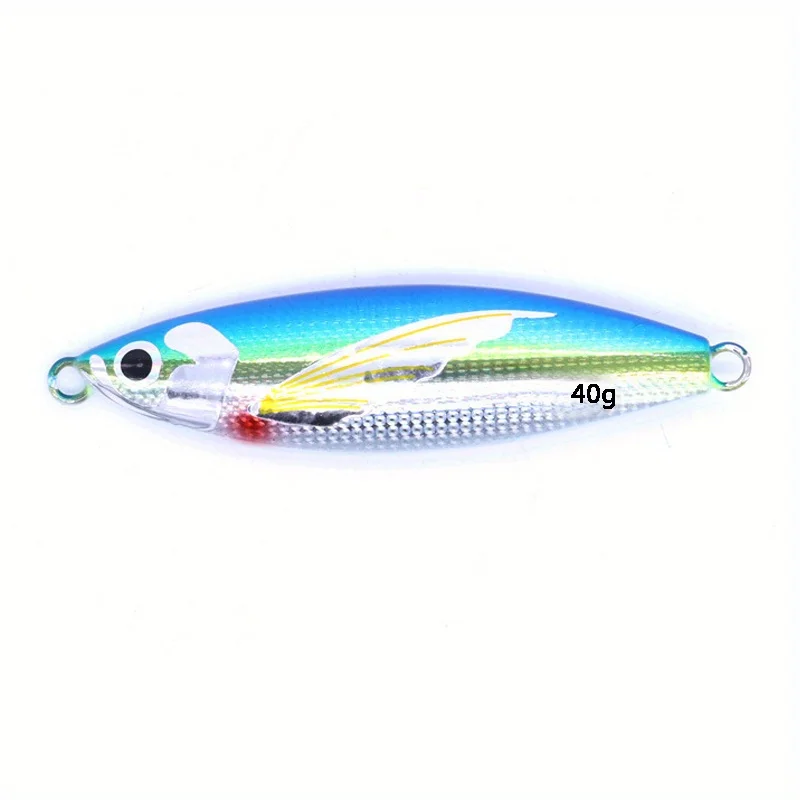 Señuelo de pesca con lápiz de Jigging Artificial, 40g/60g/80g/100g, 1,41 oz/2,12 oz/2,82 oz/3,53 oz, aparejos de pesca Jigbait con brillo lento, 1 ud. - imagen 4