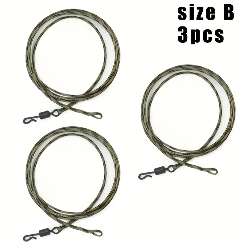 Leadcore giratorios 12 hebras – Resistencia 45 lb, 80 cm para carpa