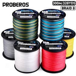 PROBEROS Sedal trenzado PE antiabrasivo para lanzado largo y suave