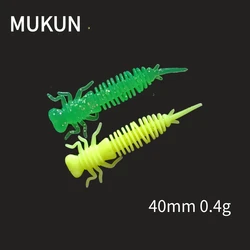MUKUN Mini Señuelos TPE Lubina – Gusano Silicona 40mm Jigging