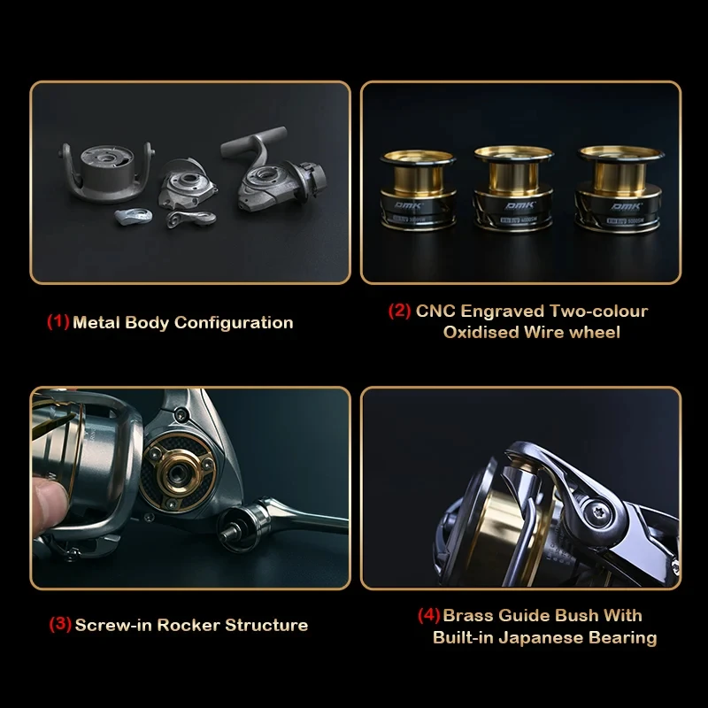 PURELURE NUTOP-carrete giratorio para Jigging, agua salada, paso lento, 4000, 5000, 16KG, arrastre máximo de carbono, carpa, lubina, Lucio - imagen 4