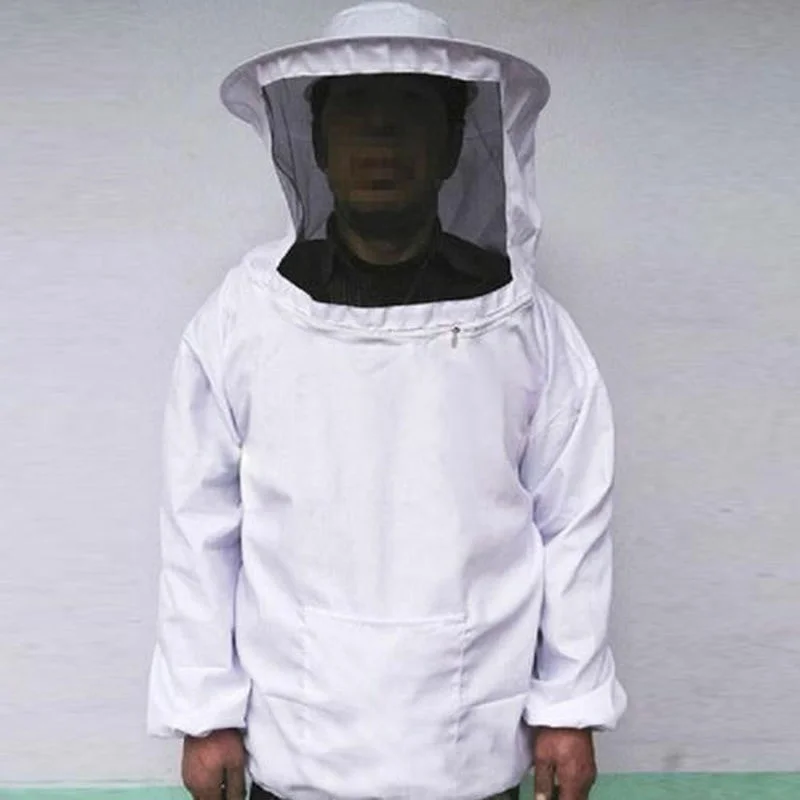Chaqueta protectora de apicultura, equipo de bata de velo, traje de manga de sombrero para mantener los abejas - imagen 2