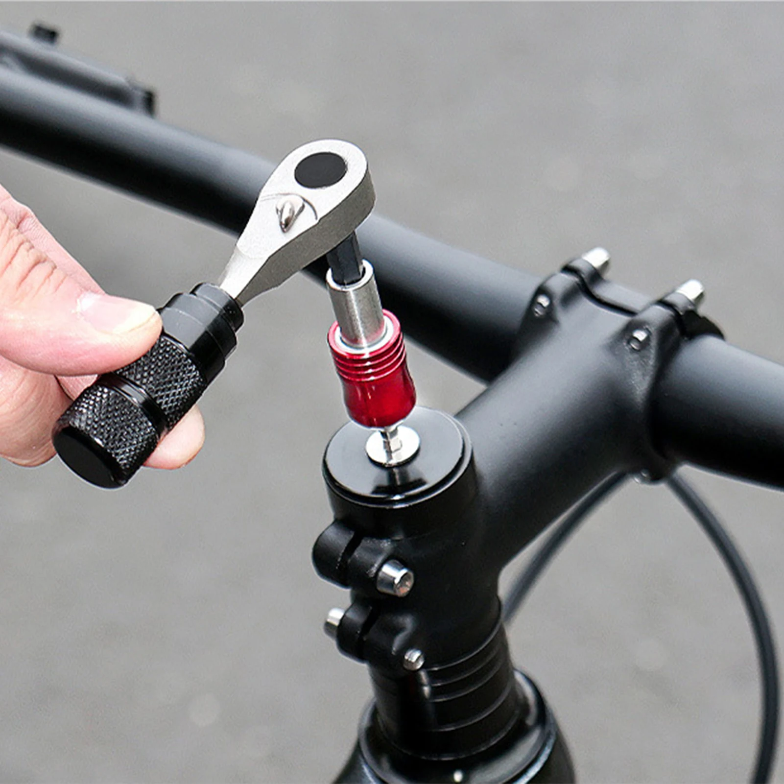 Juego de Kit de reparación de neumáticos de bicicleta, llave de trinquete de 72 dientes, Kit de herramientas multifuncional portátil para bicicleta con bolsa de almacenamiento para bicicleta de montaña y carretera