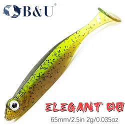 B&U Shad T-tail - Senuelo suave 3D ojos para lucio y lucioperca