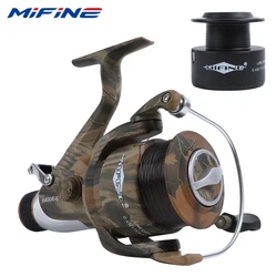 Mifine Carrete Pesca Doble Freno Alta Velocidad Rueda Giratoria