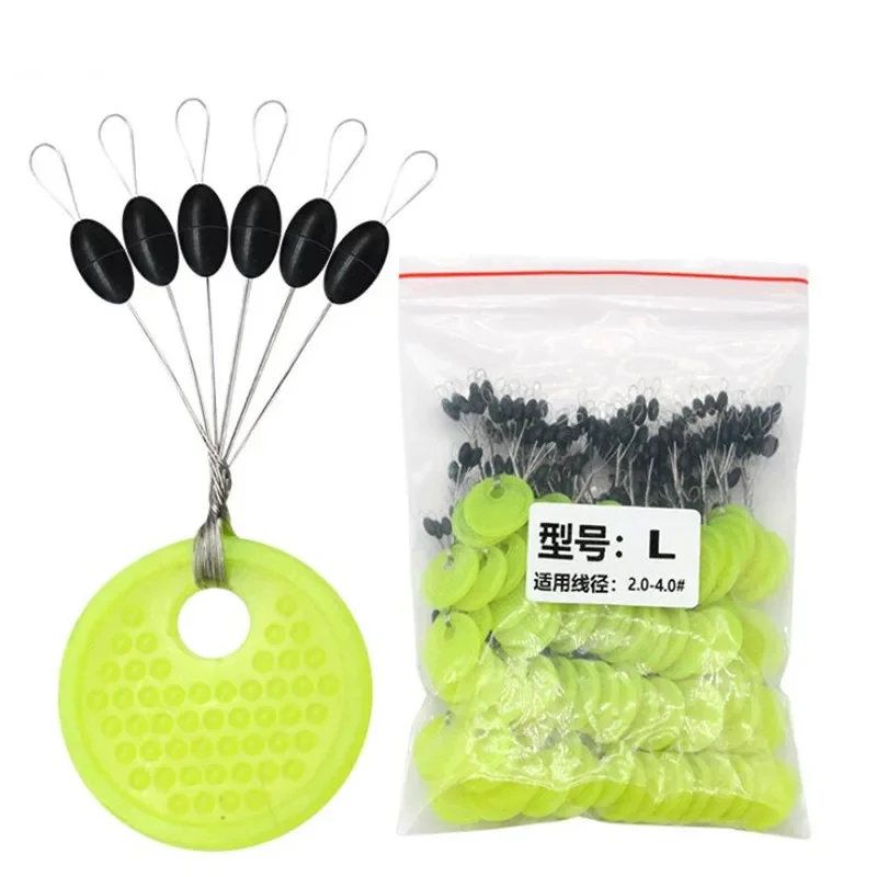 Conjunto de bolas espaciales de goma para pesca, tapón ovalado, Bobber, accesorios de pesca con mosca, cebo giratorio, herramientas deportivas de pesca, 600, piezas, 100 - imagen 5