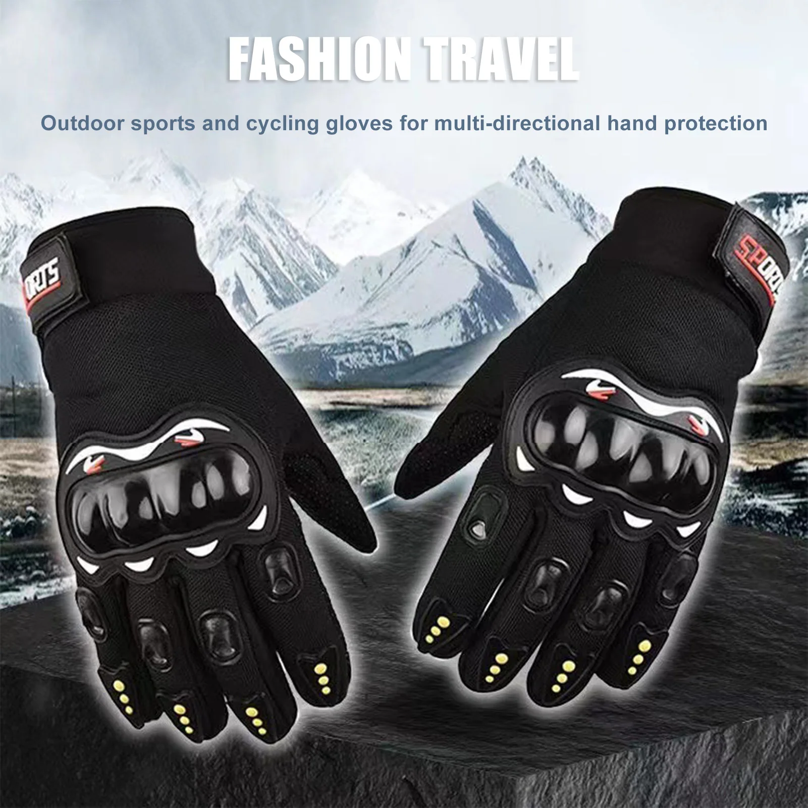 Guantes de moto con protecciones rígidas y pantalla táctil - imagen 4