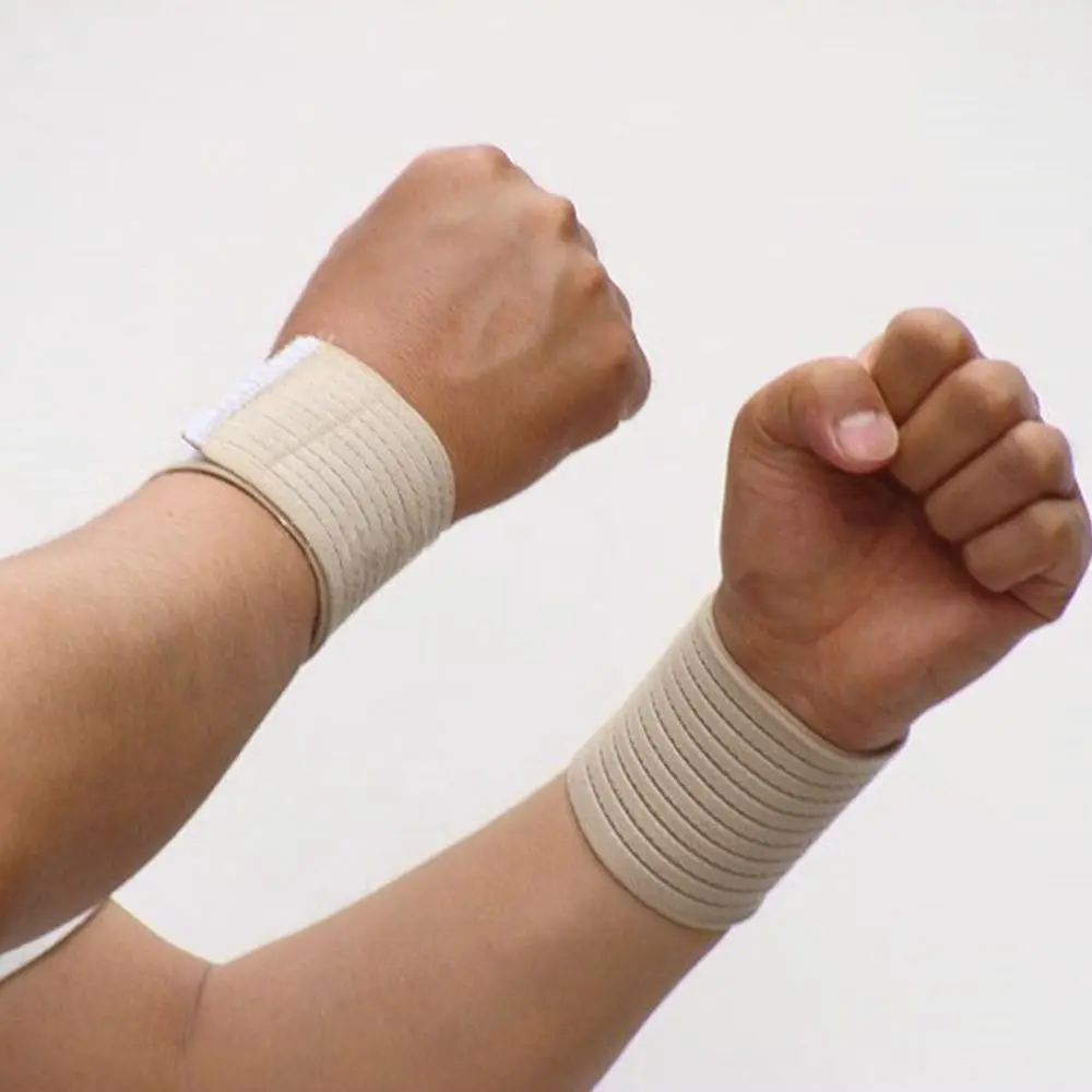 Brazaletes transpirables carpales con correa, vendaje deportivo de algodón elástico, pulseras de gimnasio, Protector de muñeca, vendaje de seguridad, seguridad deportiva