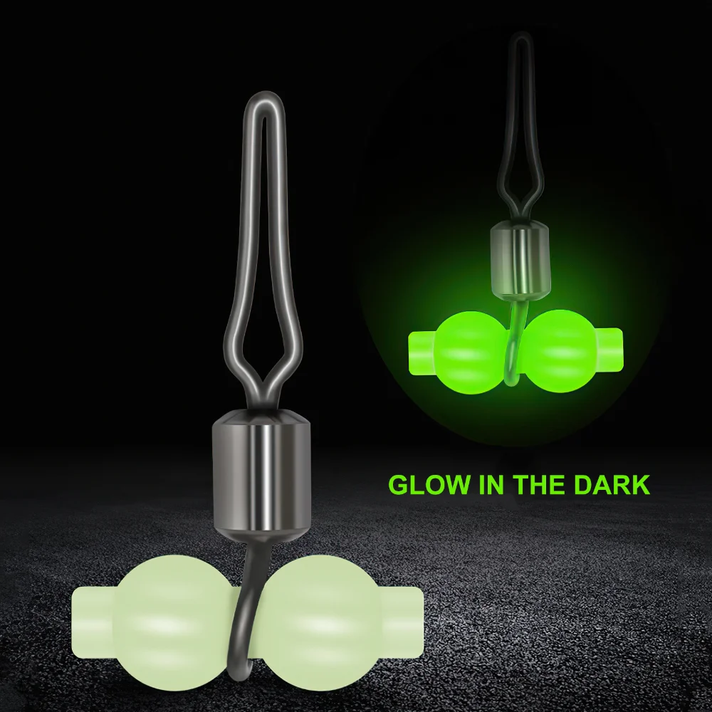 Goture 50 unids/lote de giratorios de pesca luminosos con forma de calabaza, giratorios de rotación rápida para atraer accesorios de pesca, novedad de 2023 - imagen 3