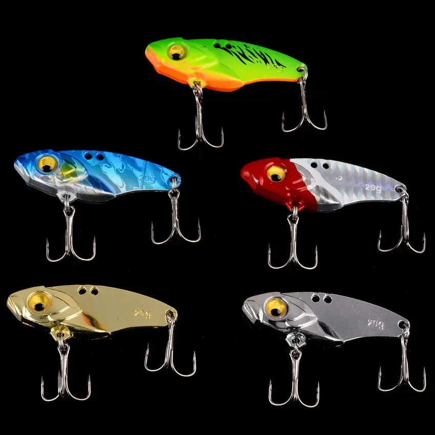 Señuelo de pesca de Metal VIB, 5g, 7g, 10g, 15g, 20g, cuchara de vibración, cebos duros Crankbait Wobbler Swimbait, aparejos de cicla VIB, 1 unidad - imagen 5